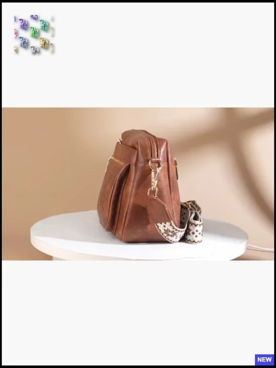 Trendy Leather Crossbody Purse Shoulder Handbag Butterfly Design Chic - Picture 7 of 7